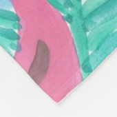 Flamingo Tropical Jungle Print Fleecedecke (Ecke)