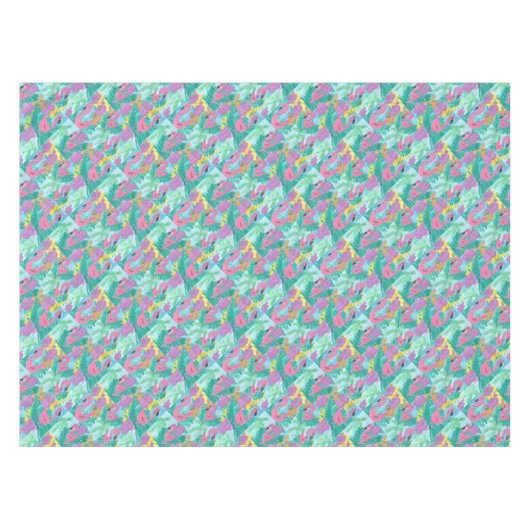 Flamingo Tropical Jungle Print Tischdecke (Vorderseite (Horizontal))