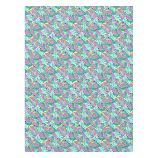 Flamingo Tropical Jungle Print Tischdecke (Vorderseite)