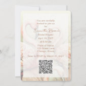 Flamingo Tropical Monogram Brautparty QR Code Einladung (Rückseite)