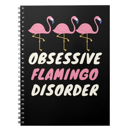 Flamingo Tropical Obsessive Flamingo-Störung 546 Notizblock (Vorderseite)