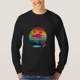 Flamingo Tropical Paradise Serenade T-Shirt