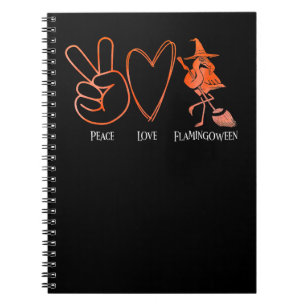 Flamingo Tropical Peace Liebe Flamingoween Notizblock