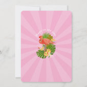 Flamingo Tropical Pink Ruhestand  Einladung (Rückseite)