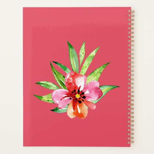 Flamingo Tropical Planner Notebook Planer (Rückseite)