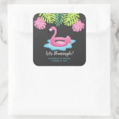 Flamingo Tropical Pool Gastgeschenk Sticker (Tasche)