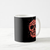 Flamingo Tropical Skull Halloween Liebhaber 60 Pin Kaffeetasse (VorderseiteRechts)