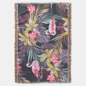 Flamingo Tropical: Sommer nahtloses Muster Decke (Vorderseite Vertikal)