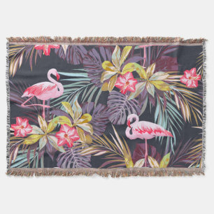 Flamingo Tropical: Sommer nahtloses Muster Decke