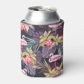 Flamingo Tropical: Sommer nahtloses Muster Dosenkühler (Kanne Vorderseite)