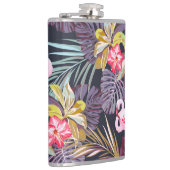 Flamingo Tropical: Sommer nahtloses Muster Flachmann (Rechts)