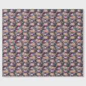 Flamingo Tropical: Sommer nahtloses Muster Geschenkpapier (Flach)