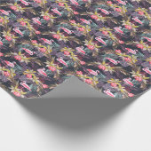 Flamingo Tropical: Sommer nahtloses Muster Geschenkpapier (Ecke)