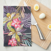 Flamingo Tropical: Sommer nahtloses Muster Geschirrtuch (Viertel Falte)