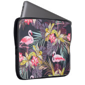 Flamingo Tropical: Sommer nahtloses Muster Laptopschutzhülle (Vorne Rechts)