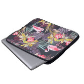 Flamingo Tropical: Sommer nahtloses Muster Laptopschutzhülle (Vorne Knopf)
