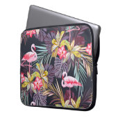 Flamingo Tropical: Sommer nahtloses Muster Laptopschutzhülle (Vorderseite Links)