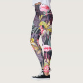 Flamingo Tropical: Sommer nahtloses Muster Leggings (Links)