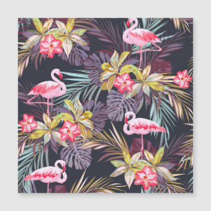 Flamingo Tropical: Sommer nahtloses Muster Magnetkarte