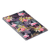 Flamingo Tropical: Sommer nahtloses Muster Notizblock (Rechte Seite)