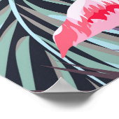 Flamingo Tropical: Sommer nahtloses Muster Poster (Ecke)