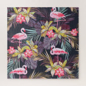 Flamingo Tropical: Sommer nahtloses Muster Puzzle (Vertikal)