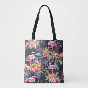 Flamingo Tropical: Sommer nahtloses Muster Tasche