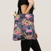 Flamingo Tropical: Sommer nahtloses Muster Tasche (Von Nahem)