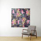 Flamingo Tropical: Sommer nahtloses Muster Wandteppich (Beispiel (Horizontal))