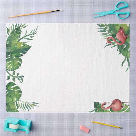 Flamingo Tropical Vibes Serie Design 5 Seidenpapier (Basteln)