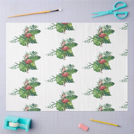 Flamingo Tropical Vibes Series Design 10 Seidenpapier (Basteln)