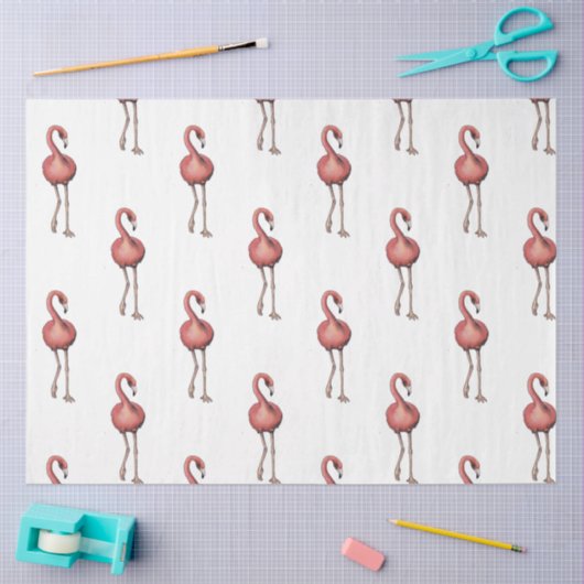 Flamingo Tropical Vibes Series Design 1 Seidenpapier (Basteln)
