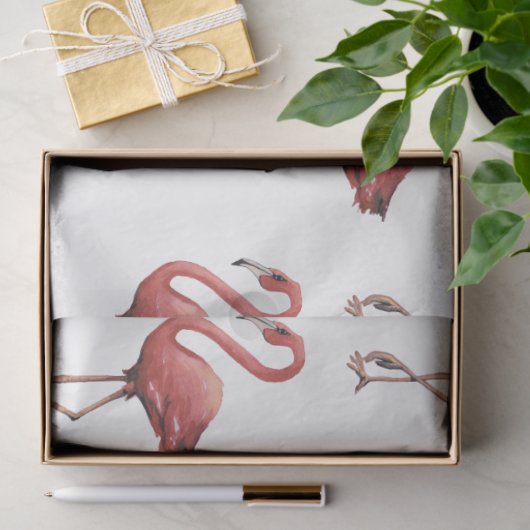 Flamingo Tropical Vibes Series Design 2 Seidenpapier (Geschenk)