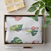 Flamingo Tropical Vibes Series Design 3 Seidenpapier (Geschenk)