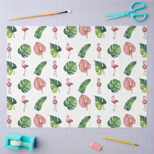 Flamingo Tropical Vibes Series Design 3 Seidenpapier (Basteln)
