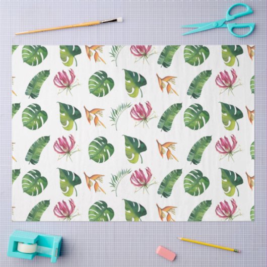 Flamingo Tropical Vibes Series Design 4 Seidenpapier (Basteln)