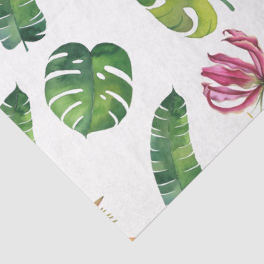 Flamingo Tropical Vibes Series Design 4 Seidenpapier (Ausschnitt)