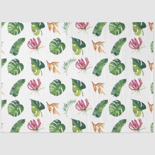 Flamingo Tropical Vibes Series Design 4 Seidenpapier (Vorderseite)