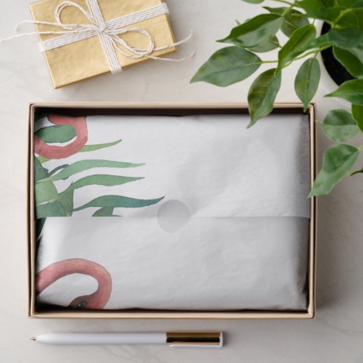 Flamingo Tropical Vibes Series Design 6 Seidenpapier (Geschenk)