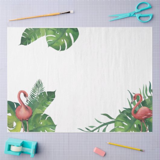 Flamingo Tropical Vibes Series Design 6 Seidenpapier (Basteln)