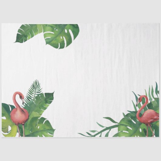 Flamingo Tropical Vibes Series Design 6 Seidenpapier (Vorderseite)