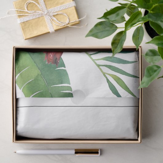 Flamingo Tropical Vibes Series Design 7 Seidenpapier (Geschenk)