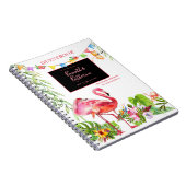 Flamingo Tropical Wedding Guestbook Notebook Notizblock (Rechte Seite)