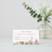 Flamingo Tropical Wie viele Kisses Showspielkarte Platzkarte (Stehend Vorderseite)