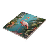 Flamingo Tropicale Spiegelung Fliese (Seite)