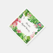 Flamingo Tropics Summer Birthday Party Elegante Serviette (Ecke)
