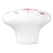 Flamingo Tropics Summer Island Chic Hibiskus Pink Keramikknauf (Seitenansicht)