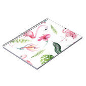 Flamingo Tropics Summer Island Chic Hibiskus Pink Notizblock (Linke Seite)