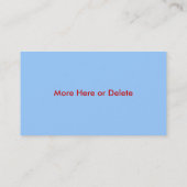 Flamingo tropisch visitenkarte (Rückseite)