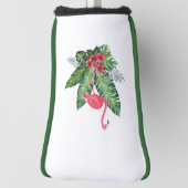 Flamingo tropische Blätter Putter Golf Headcover (Rotieren 90)